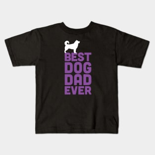 Best Malamute Dog Dad Ever - Purple Dog Lover Gift Kids T-Shirt